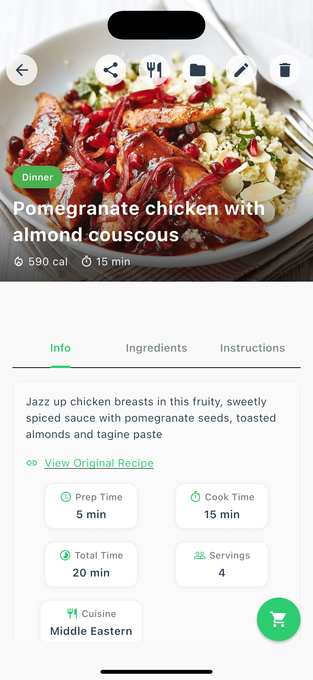 PrepMate Recipe Screen